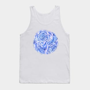 Light Blue Rose Tank Top